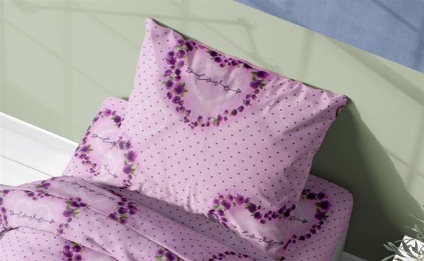 ΜΑΞΙΛΑΡΟΘΗΚΗ ΕΜΠΡΙΜΕ  Flannel Cotton 100% 50Χ70 Δανάη 285 Lila