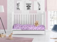 ΣΕΝΤΟΝΙΑ ΕΜΠΡΙΜΕ ΣΕΤ 3 τεμ bebe Μπαλαρίνα 167 120X160 Lila Flannel Cotton 100%