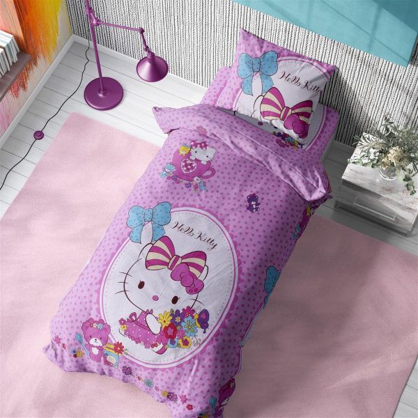 ΣΕΝΤΟΝΙΑ ΕΜΠΡΙΜΕ ΣΕΤ 3 τεμ ΠΑΙΔ Flannel Cotton 100% 160Χ240 H.Kitty 170 Pink