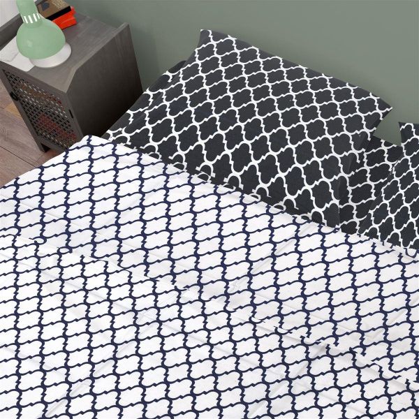 ΣΕΝΤΟΝΙΑ ΕΜΠΡΙΜΕ ΣΕΤ 4 τεμ  Cotton 100% 220Χ240 Windows 177  Multi Dark blue-White