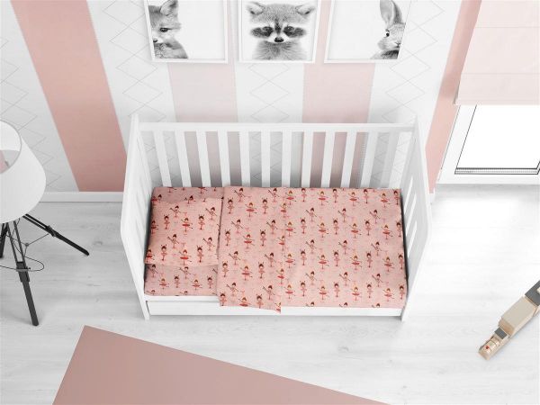 ΠΑΠΛΩΜΑΤΟΘΗΚΗ ΕΜΠΡΙΜΕ bebe Μπαλαρίνα 165 120Χ160 Coral Flannel Cotton 100%