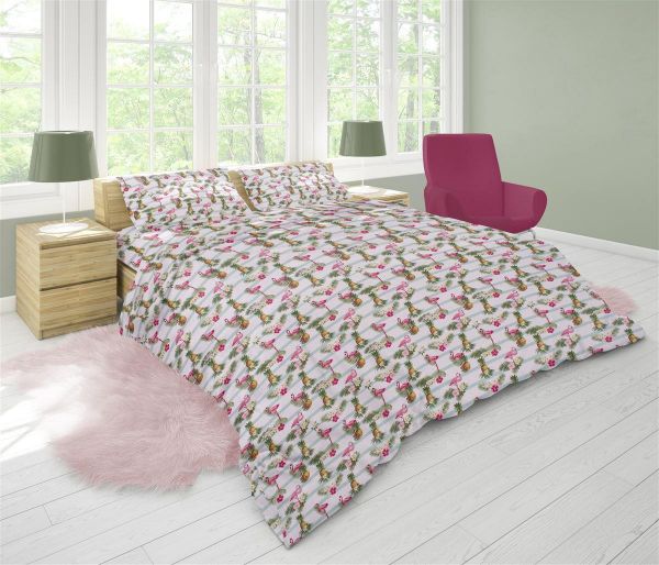 ΣΕΝΤΟΝΙΑ ΕΜΠΡΙΜΕ ΣΕΤ 3 τεμ Flamingo 295 220Χ240 Flannel Cotton 100%