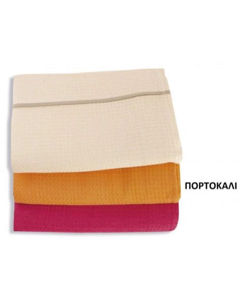 ΚΟΥΒΕΡΤΑ ΠΙΚΕ    170X260 ΠΟΡΤΟΚΑΛΙ Cotton 100%