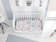 ΚΑΤΩΣΕΝΤΟΝΟ ΜΕ ΛΑΣΤΙΧΟ bebe Reach the stars 191 0,70X1,40X0,15 Sky blue Cotton 100%