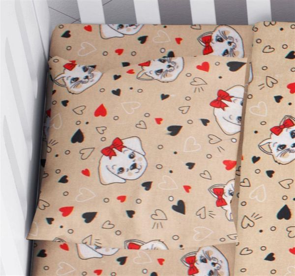 ΜΑΞΙΛΑΡΟΘΗΚΗ ΕΜΠΡΙΜΕ bebe Puppy-Kitten 17 35Χ45 Beige Flannel Cotton 100%