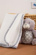 ΣΕΛΤΕΔΑΚΙ ΑΔΙΑΒΡΟΧΟ bebe 124 60Χ100 ΛΕΥΚΟ/ΓΚΡΙ Cotton 100%