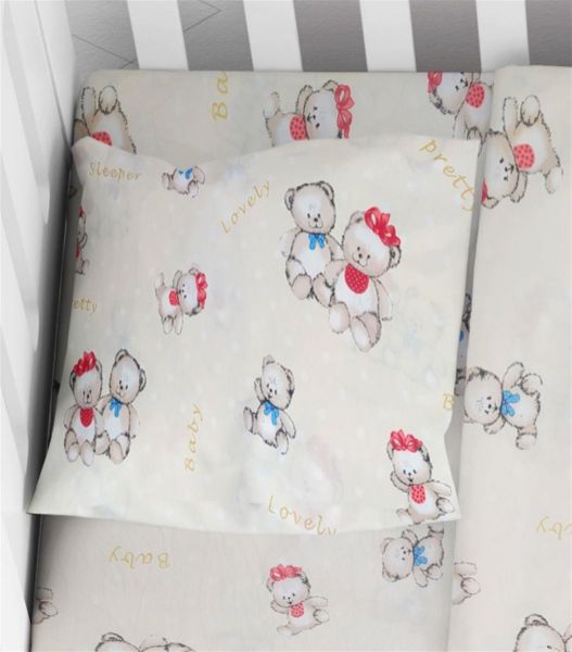 ΜΑΞΙΛΑΡΟΘΗΚΗ ΕΜΠΡΙΜΕ bebe Two Lovely Bears 67 35Χ45 Ecru Cotton 100%