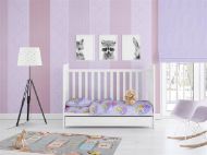 ΚΑΤΩΣΕΝΤΟΝΟ ΜΕ ΛΑΣΤΙΧΟ bebe Bears 68 0,70X1,40X0,15 Μώβ Cotton 100%