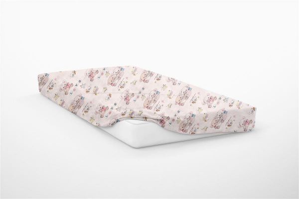 ΚΑΤΩΣΕΝΤΟΝΟ ΜΕ ΛΑΣΤΙΧΟ bebe Pretty Bear 95 0,70X1,40X0,15 Ecru Cotton 100%