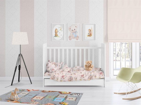 ΠΑΠΛΩΜΑΤΟΘΗΚΗ ΕΜΠΡΙΜΕ bebe Pretty Bear 95 120Χ160 Ecru Cotton 100%