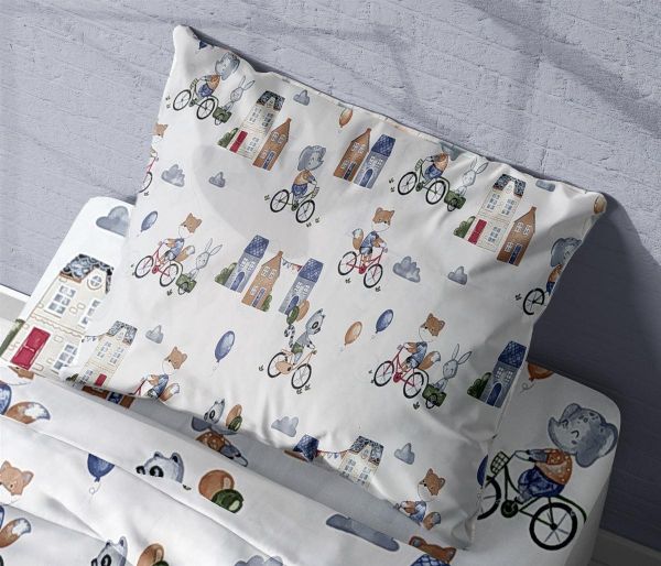 ΜΑΞΙΛΑΡΟΘΗΚΗ ΕΜΠΡΙΜΕ kids Bicycle 415 50Χ70 White-Blue Cotton 100%