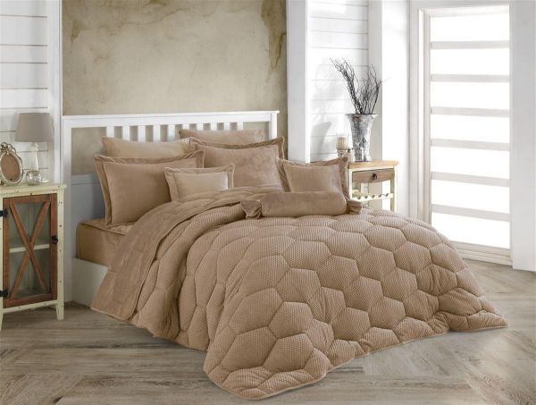 ΚΟΥΒΕΡΤΟΠΑΠΛΩΜΑ Γούνα-Fleece 680 gsm 1910 Caramel H17 160X220 Polyester