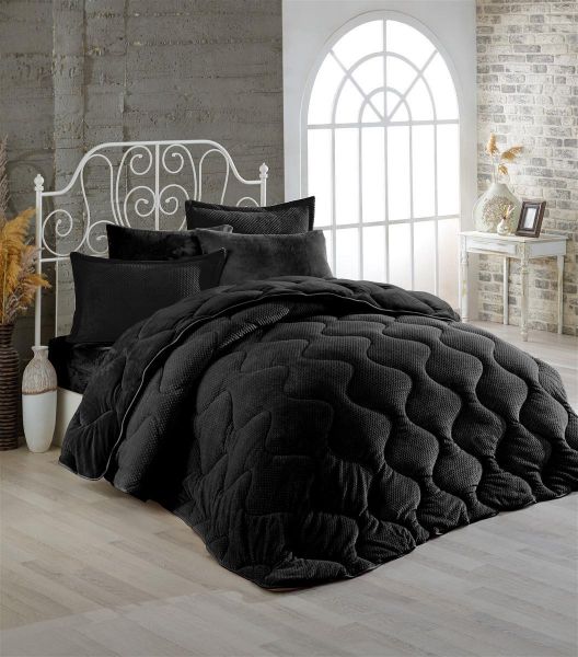 ΚΟΥΒΕΡΤΟΠΑΠΛΩΜΑ Γούνα-Fleece 680 gsm 1920 Black C16 160X220 Polyester