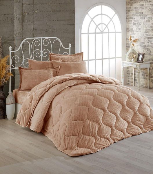 ΚΟΥΒΕΡΤΟΠΑΠΛΩΜΑ Γούνα-Fleece 680 gsm 1920 Caramel C17 160X220 Polyester