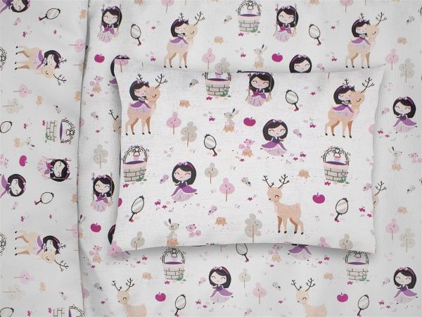 ΜΑΞΙΛΑΡΟΘΗΚΗ ΕΜΠΡΙΜΕ bebe Lily & Deer 179 35Χ45 White-Pink Cotton 100%