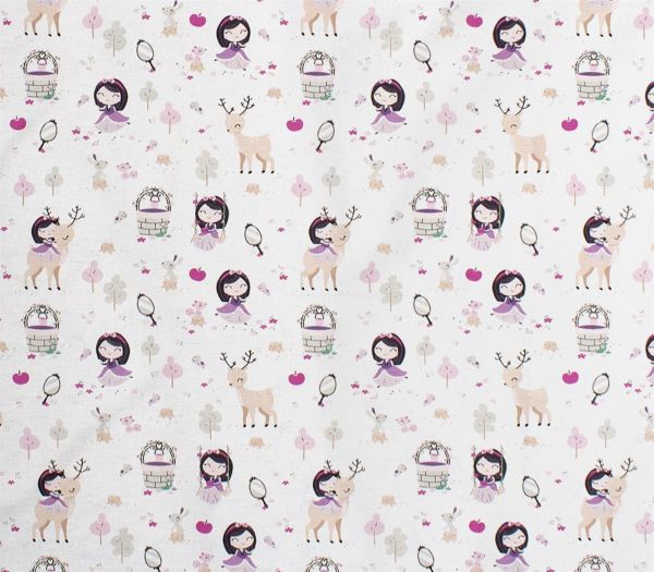 ΣΕΝΤΟΝΑΚΙ ΛΙΚΝΟΥ bebe Lily & Deer 179 80Χ110 White-Pink Cotton 100%