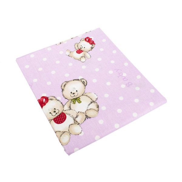 ΠΑΠΛΩΜΑ ΕΜΠΡΙΜΕ kids Two Lovely Bears 65 160Χ240 Lila Cotton 100%