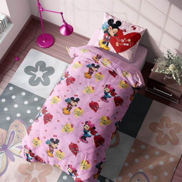 ΠΑΠΛΩΜΑΤΟΘΗΚΗ ΣΕΤ 2 τεμ Disney Minnie 611 160X240 Digital Print Cotton 100%