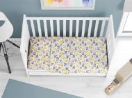 ΚΑΤΩΣΕΝΤΟΝΟ ΜΕ ΛΑΣΤΙΧΟ bebe Dino 516 0,70X1,40X0,15 Grey Cotton 100%