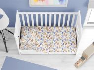 ΚΑΤΩΣΕΝΤΟΝΟ ΜΕ ΛΑΣΤΙΧΟ bebe Dino 517 0,70X1,40X0,15 Sky Blue Cotton 100%