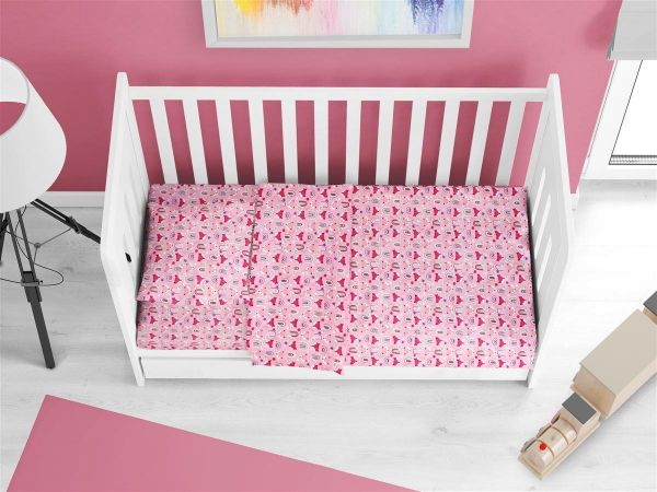 ΣΕΝΤΟΝΙΑ ΕΜΠΡΙΜΕ ΣΕΤ 3 τεμ bebe Fox 525 120X160 Pink Cotton 100%