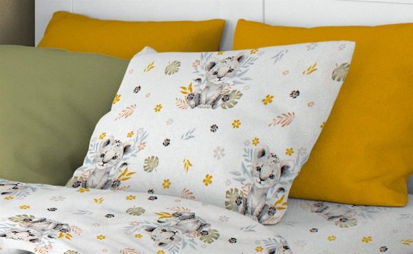 ΜΑΞΙΛΑΡΟΘΗΚΗ ΕΜΠΡΙΜΕ kids Lion Cub 531 50X70 Grey Cotton 100%