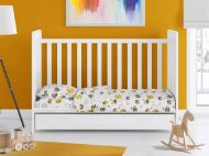 ΚΑΤΩΣΕΝΤΟΝΟ ΜΕ ΛΑΣΤΙΧΟ bebe Honey Bee 545 0,70X1,40X0,15 White-Yellow 100% Cotton