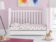 ΚΑΤΩΣΕΝΤΟΝΟ ΜΕ ΛΑΣΤΙΧΟ bebe Unicorn 208 0,70X1,40X0,15 White-Pink Cotton 100%