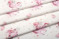 ΣΕΝΤΟΝΙΑ ΕΜΠΡΙΜΕ ΣΕΤ 3 τεμ bebe Unicorn 208 120X160 White-Pink Cotton 100%