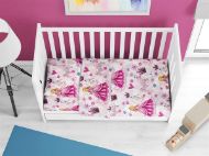 ΚΑΤΩΣΕΝΤΟΝΟ ΜΕ ΛΑΣΤΙΧΟ bebe Princess 390 0,70X1,40X0,15 Pink 70/30 Cott/Pol