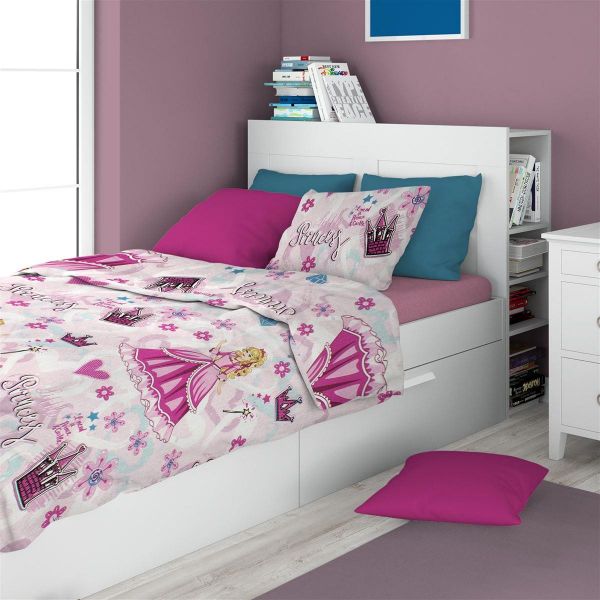 ΣΕΝΤΟΝΙΑ ΕΜΠΡΙΜΕ ΣΕΤ 3 τεμ kids Princess 390 160X240 Pink 70/30 Cott/Pol