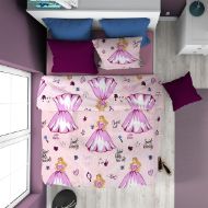 ΣΕΝΤΟΝΙΑ ΕΜΠΡΙΜΕ ΣΕΤ 3 τεμ kids Princess 391 160X240 Pink 70/30 Cott/Pol