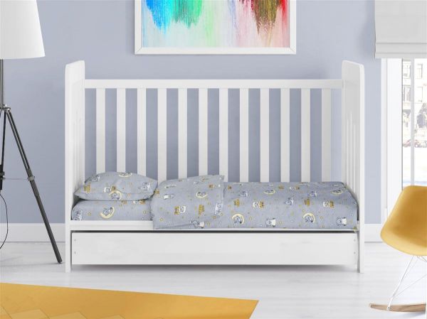 ΣΕΝΤΟΝΙΑ ΕΜΠΡΙΜΕ ΣΕΤ 3 τεμ bebe Sweet Dreams 552 120X160 Grey 100% Cotton