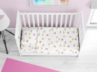 ΣΕΝΤΟΝΙΑ ΕΜΠΡΙΜΕ ΣΕΤ 3 τεμ bebe Sweet Dreams 553 120X160 White-Pink 100% Cotton