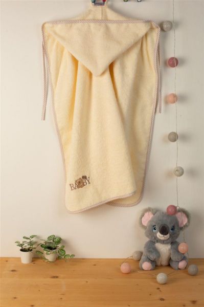 ΚΑΠΑ Με Κέντημα bebe Baby Bear 164 75X85 Εκρού 100% Cotton