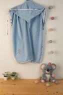 ΚΑΠΑ Με Κέντημα bebe Dreaming Elephant 166 75X85 Σιελ 100% Cotton