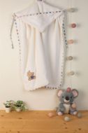 ΚΑΠΑ Με Κέντημα bebe Star Bear 152 75X85 Λευκό 100% Cotton