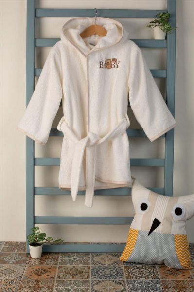 ΜΠΟΥΡΝΟΥΖΙ Με Κέντημα bebe Baby Bear 163 SIZE:02 Λευκό 100% Cotton