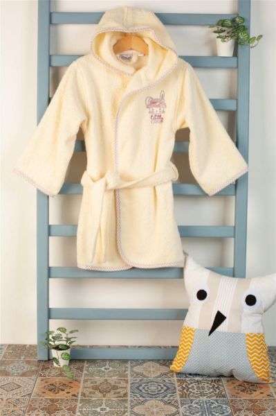 ΜΠΟΥΡΝΟΥΖΙ Με Κέντημα bebe Rabbit Girl 148 SIZE:02 Εκρού 100% Cotton