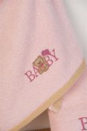 ΠΕΤΣΕΤΑ Με Κέντημα Σετ 2 τεμ bebe Baby Bear 162 30X50,70X140 Ροζ 100% Cotton