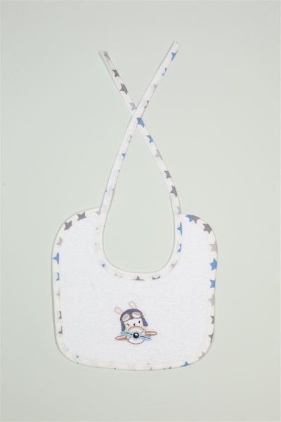 ΣΑΛΙΑΡΑ Με Κέντημα bebe Airplane 157 25X25 Λευκό 100% Cotton