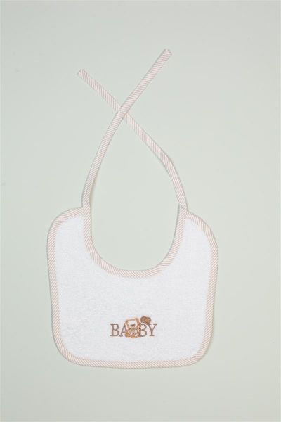 ΣΑΛΙΑΡΑ Με Κέντημα bebe Baby Bear 163 25X25 Λευκό 100% Cotton