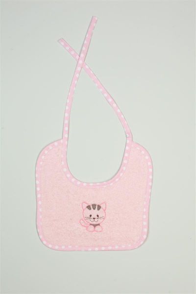 ΣΑΛΙΑΡΑ Με Κέντημα bebe Kitty 136 25X25 Ροζ 100% Cotton