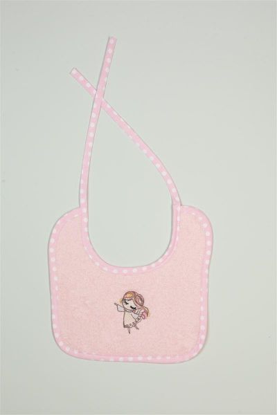 ΣΑΛΙΑΡΑ Με Κέντημα bebe Little Angel 141 25X25 Ροζ 100% Cotton