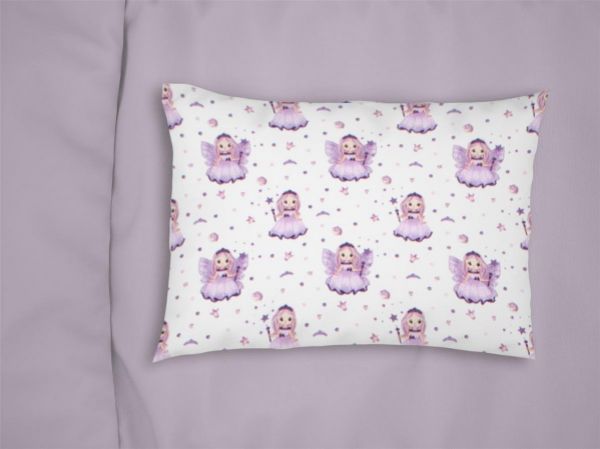 ΜΑΞΙΛΑΡΟΘΗΚΗ ΕΜΠΡΙΜΕ kids Fairy 86 50X70 White-Lilac 100% Cotton Flannel
