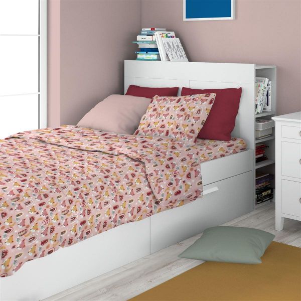 ΣΕΝΤΟΝΙΑ ΕΜΠΡΙΜΕ ΣΕΤ 3 τεμ kids Fox 52 160X240 Coral 100% Cotton Flannel