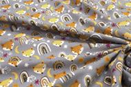 ΚΑΤΩΣΕΝΤΟΝΟ ΜΕ ΛΑΣΤΙΧΟ bebe Fox 53 0,70X1,40X0,15 Grey 100% Cotton Flannel