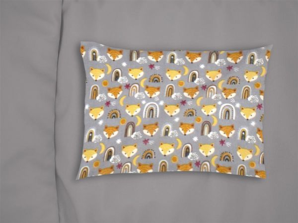 ΜΑΞΙΛΑΡΟΘΗΚΗ ΕΜΠΡΙΜΕ bebe Fox 53 35X45 Grey 100% Cotton Flannel