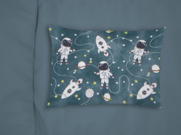 ΜΑΞΙΛΑΡΟΘΗΚΗ ΕΜΠΡΙΜΕ bebe Galaxy Travel 91 35X45 Petrol 100% Cotton Flannel