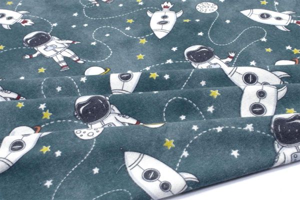 ΠΑΝΑ ΦΑΝΕΛΑ bebe Galaxy Travel 91 80X80 Petrol 100% Cotton Flannel